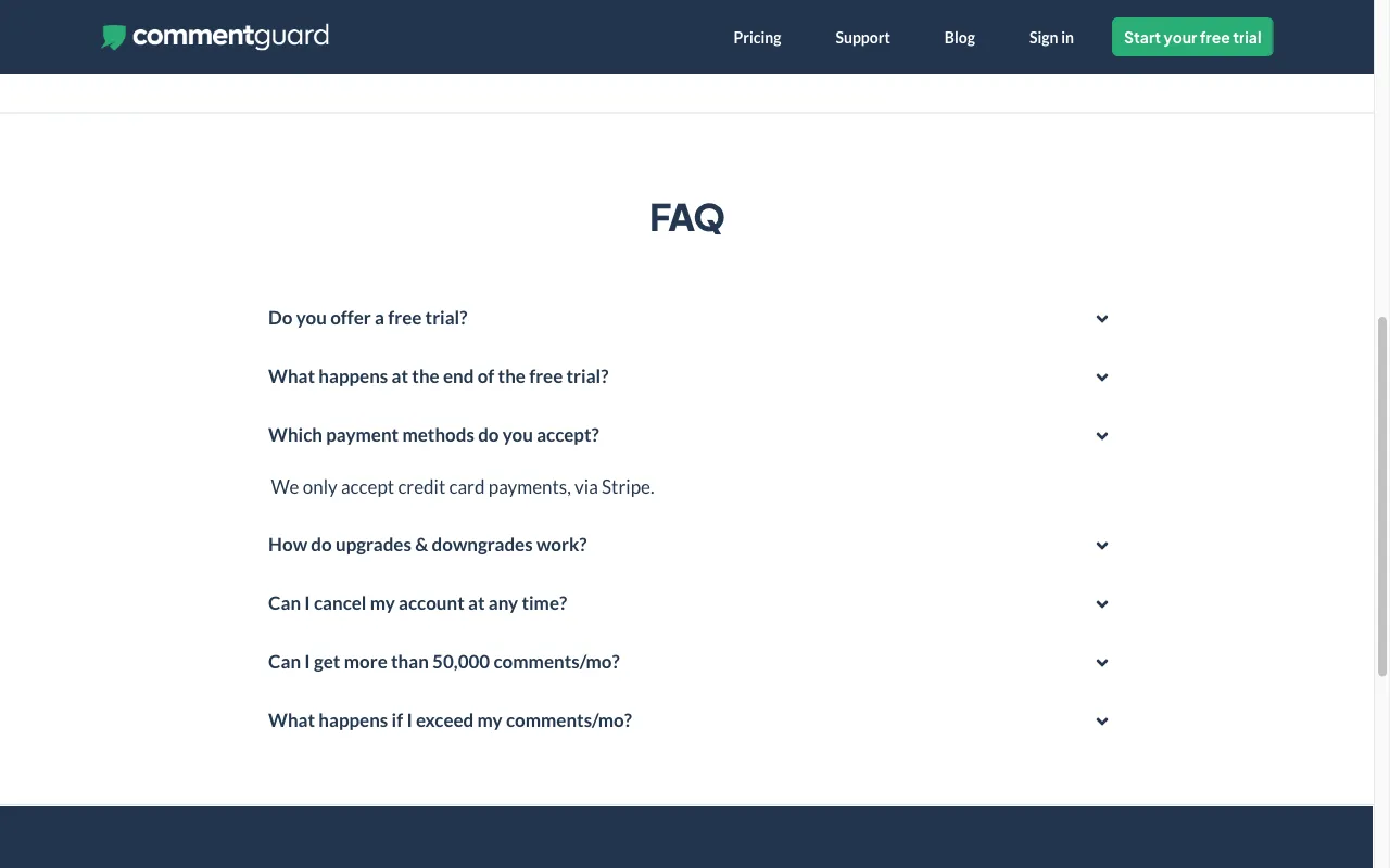 commentguard.io — pricing page