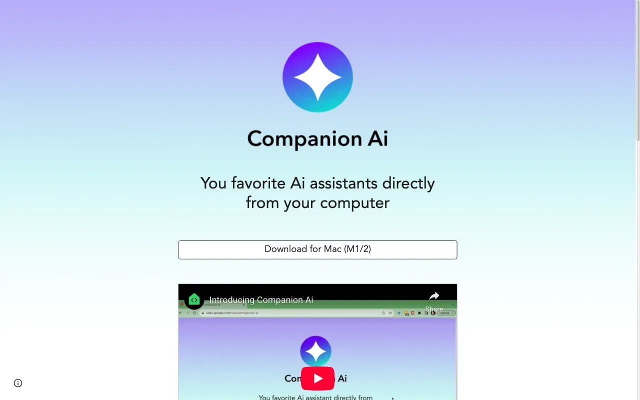 Companion Ai — preview screenshot