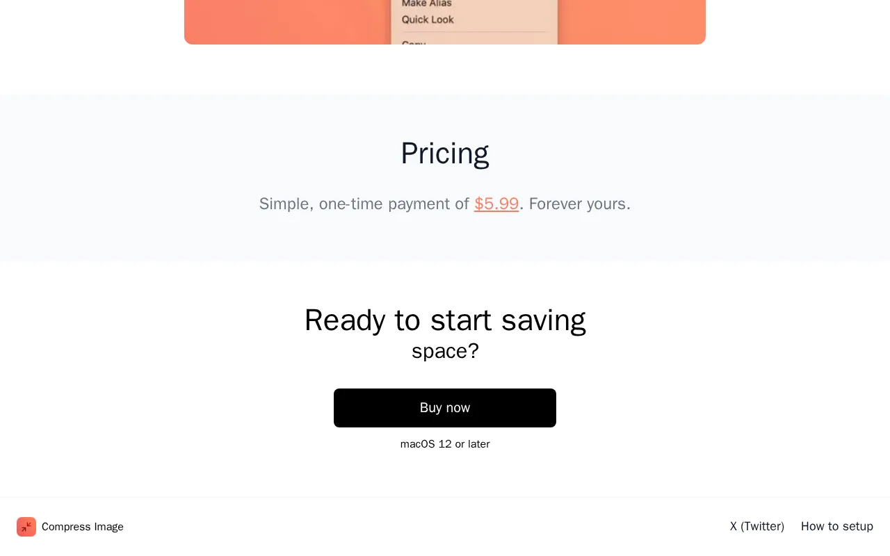 compressimage.app — pricing page