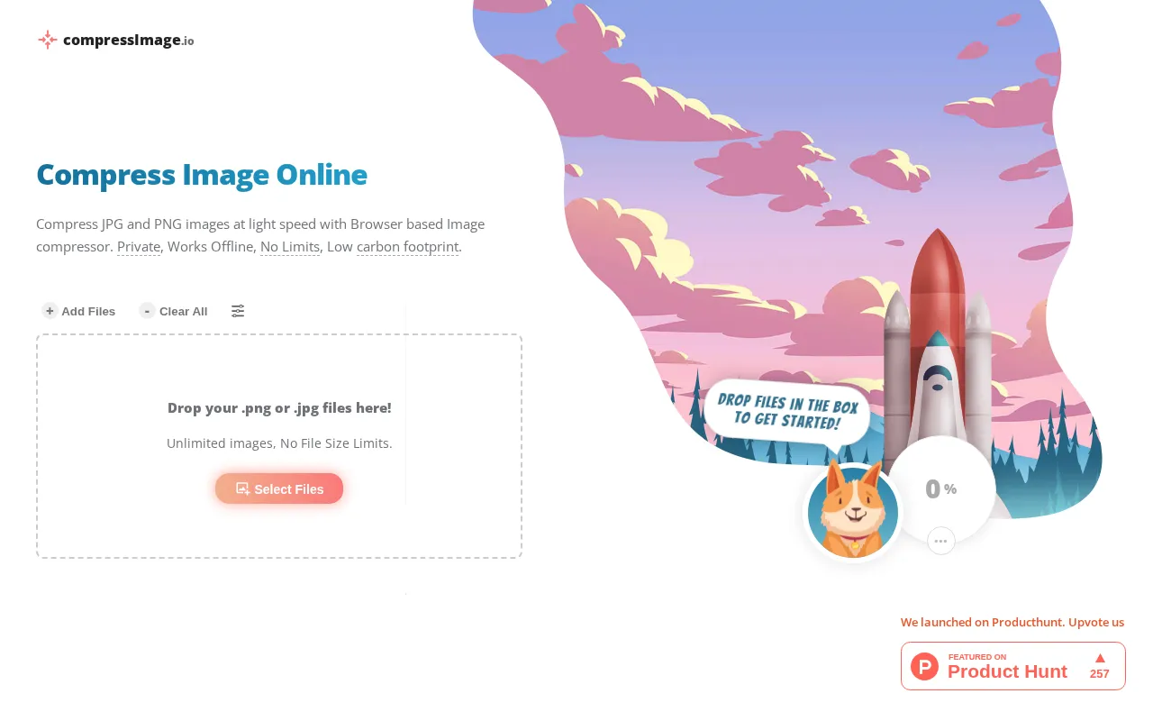 Compress Images Online — pricing page