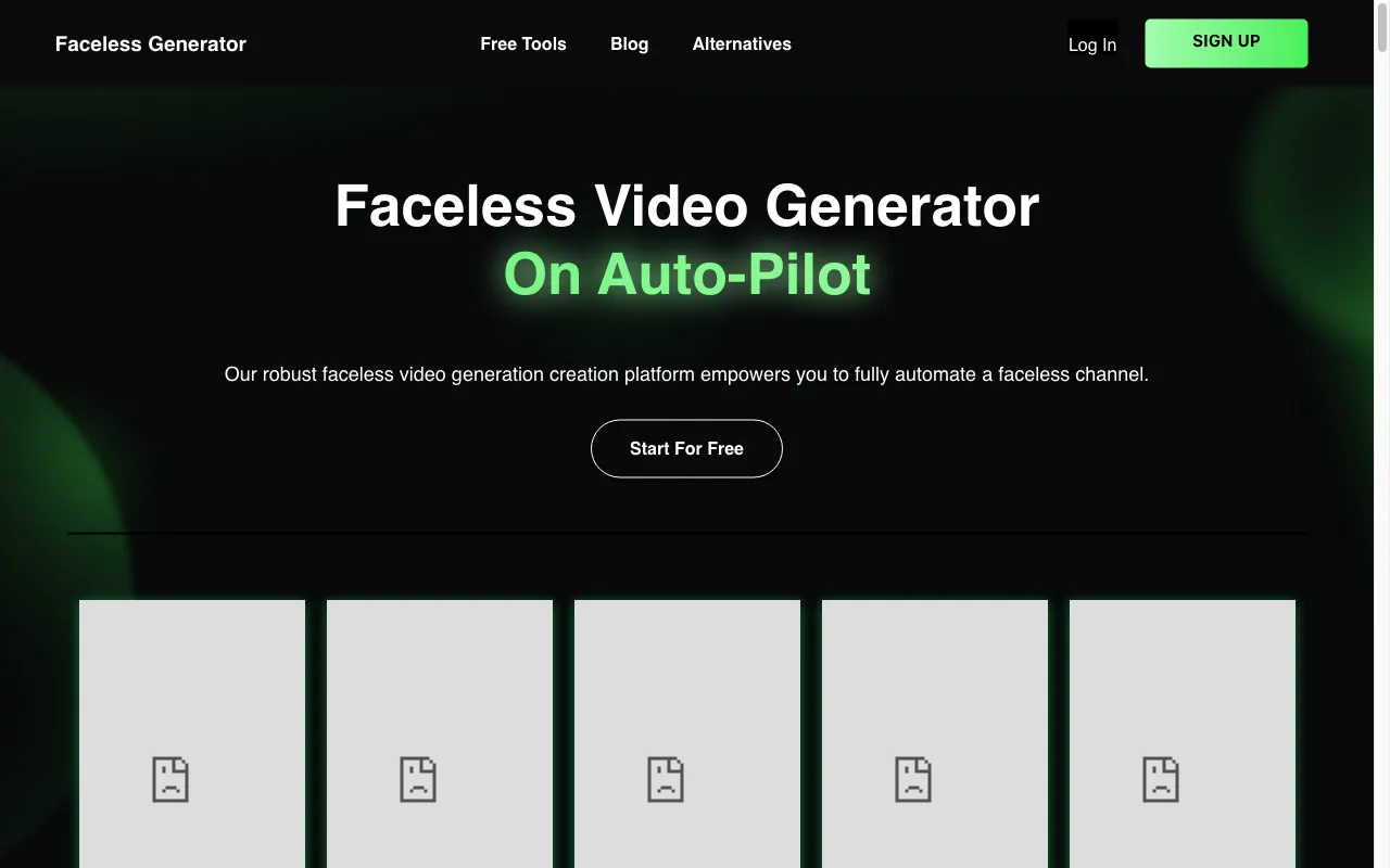 AI Faceless Generator — preview screenshot