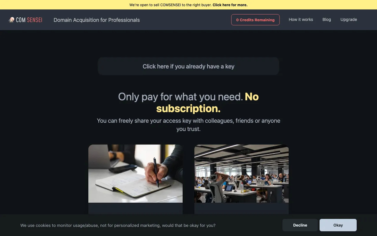 COMSENSEI — pricing page