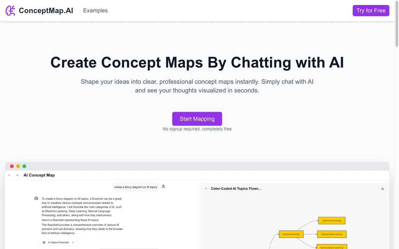 ConceptMap AI — preview screenshot