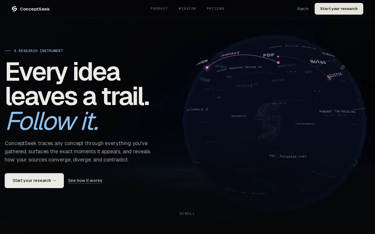 ConceptSeek — preview screenshot