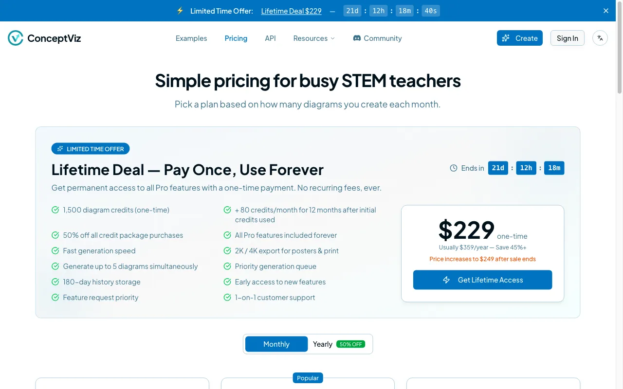 ConceptViz — pricing page