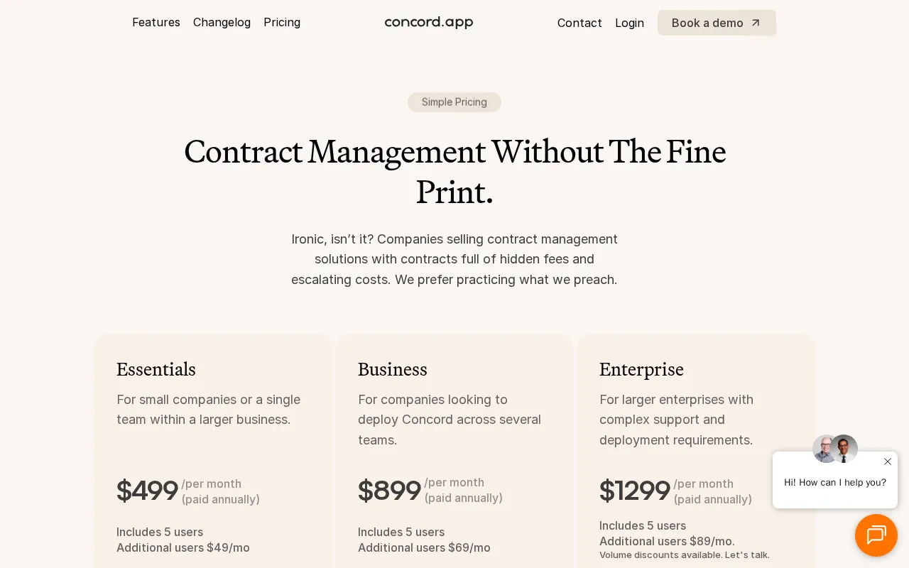 Concord Horizon — pricing page