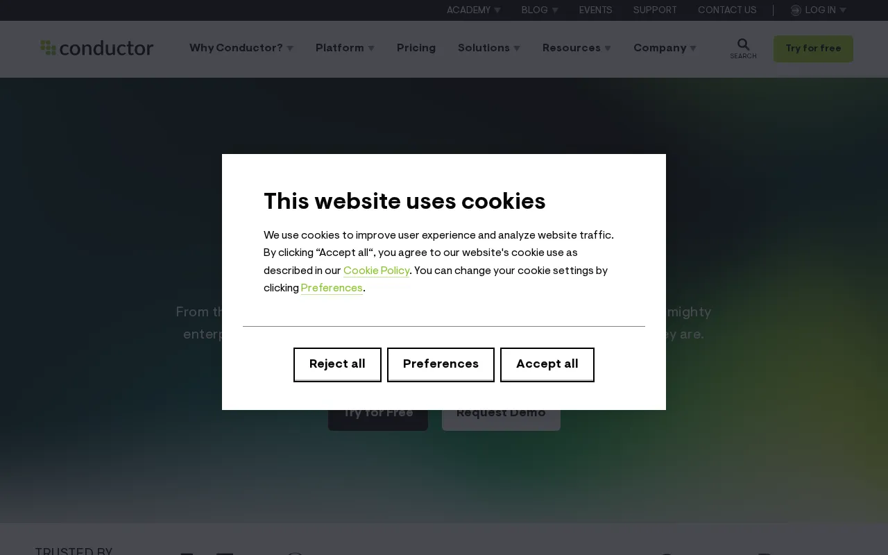 Conductor AI — pricing page