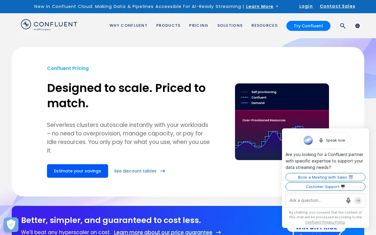Confluent — pricing page