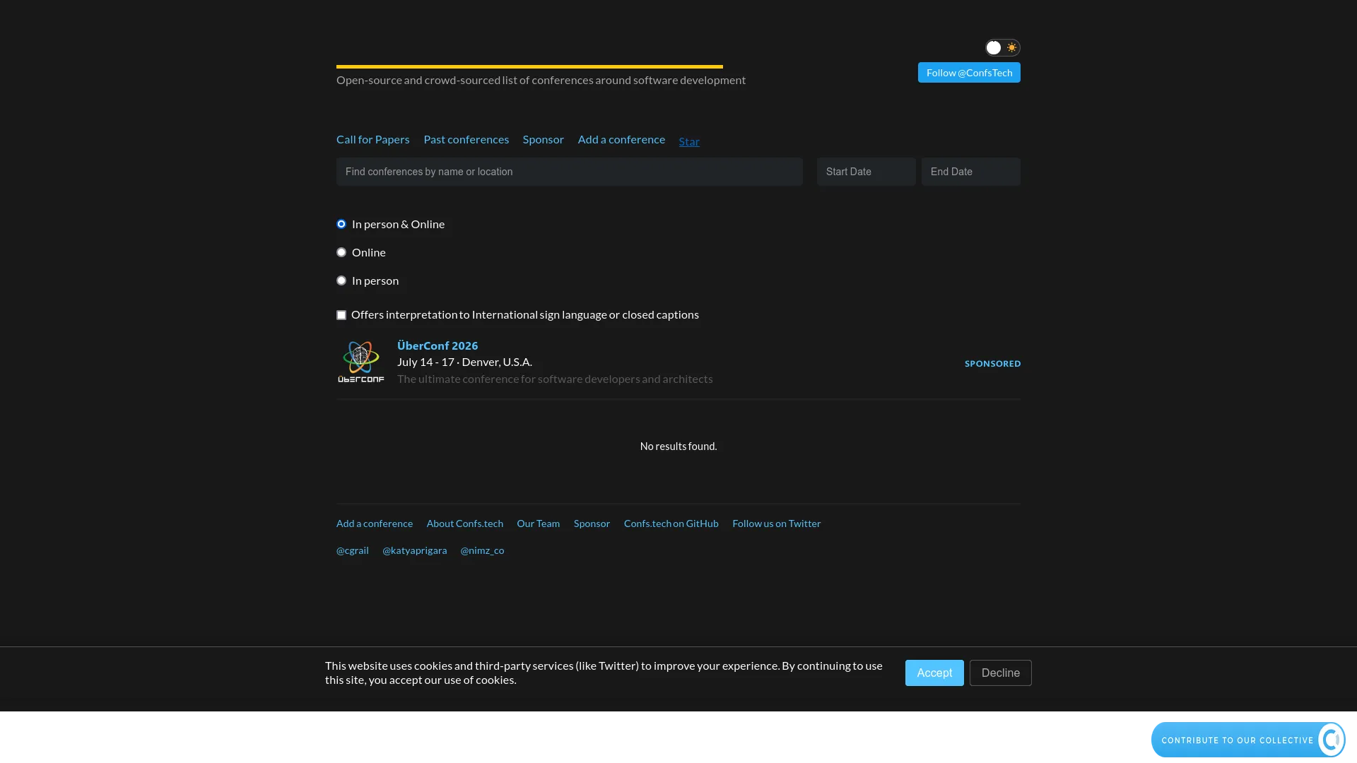 Confs.tech — preview screenshot