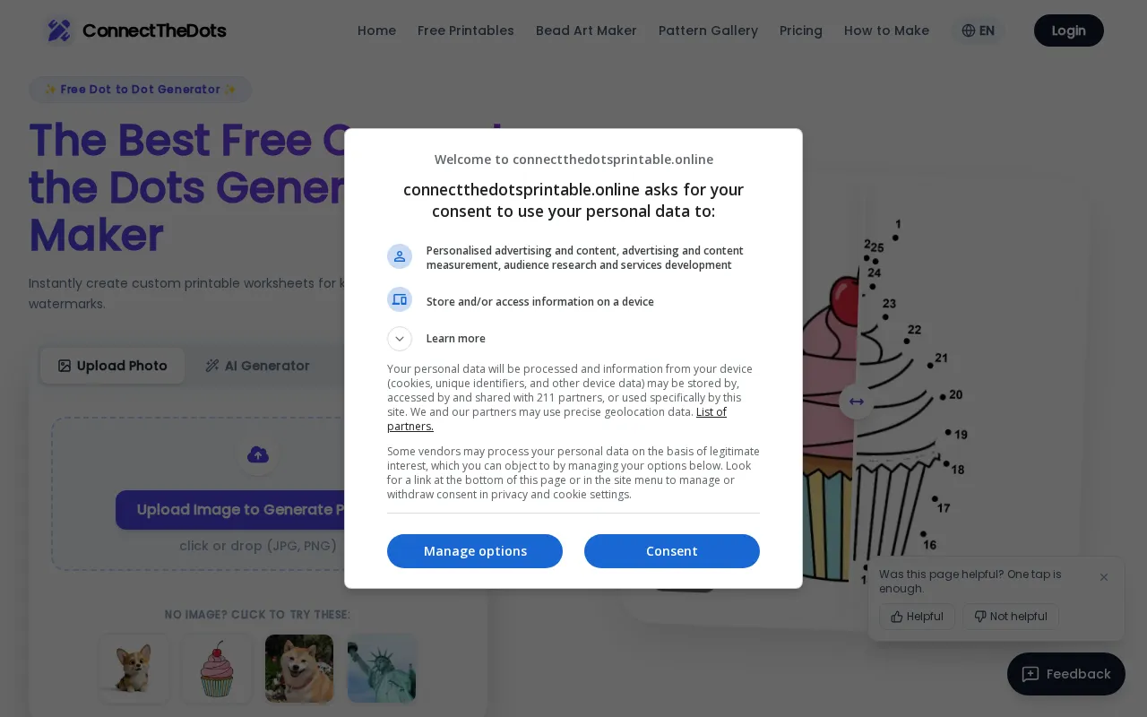 connect the dots printable — preview screenshot
