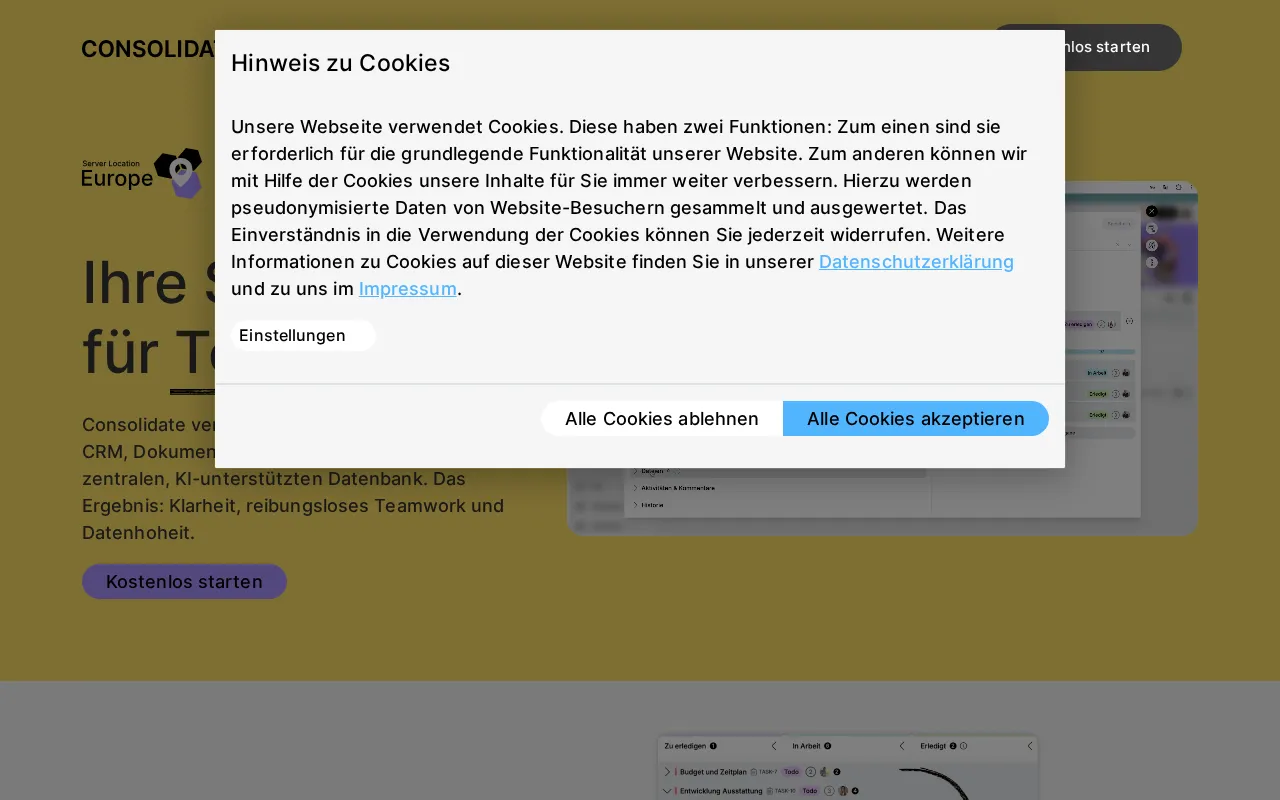 Consolidate — preview screenshot