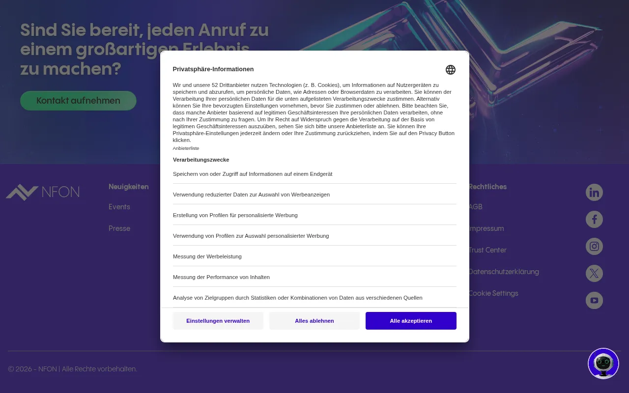 NFON Contact Center — preview screenshot