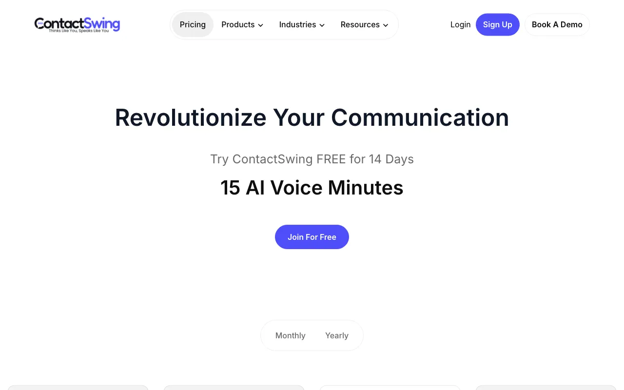 ContactSwing — pricing page