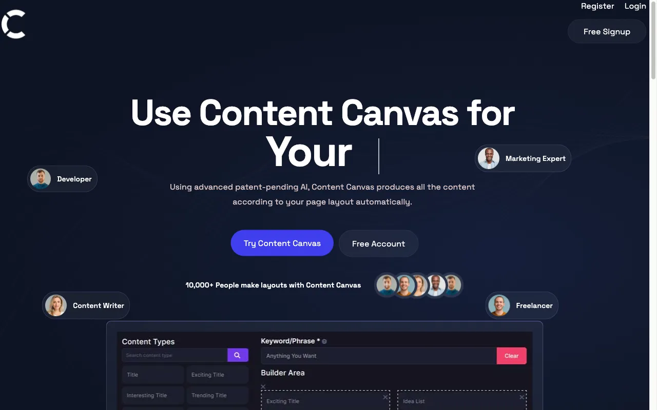 Content Canvas — preview screenshot