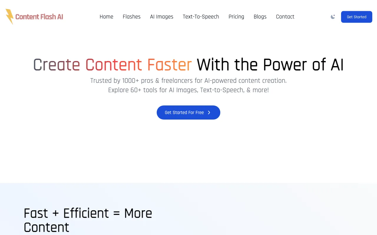 Content Flash AI — preview screenshot