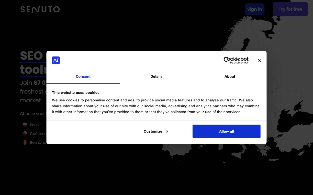 Content Suite by Senuto — preview screenshot