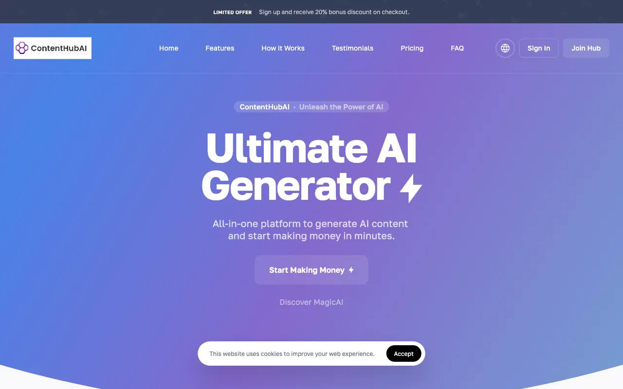 ContentHubAI.com — preview screenshot