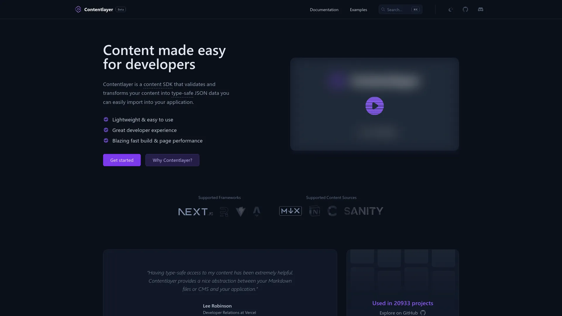 Contentlayer — preview screenshot