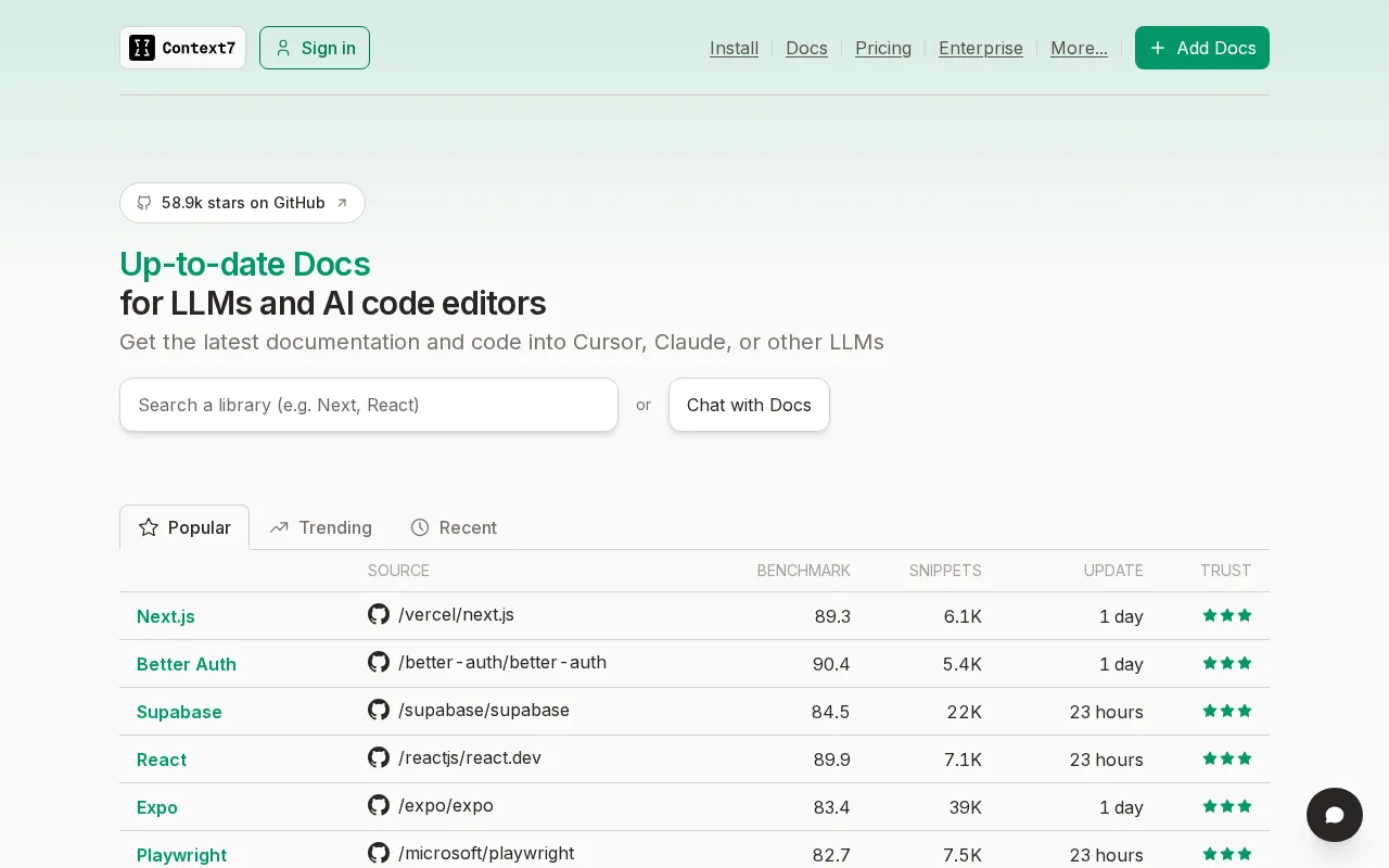Context7 — preview screenshot