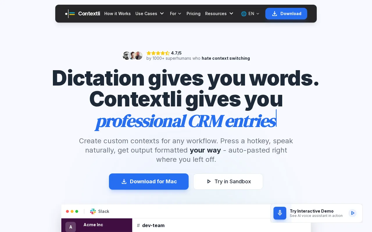 Contextli — preview screenshot