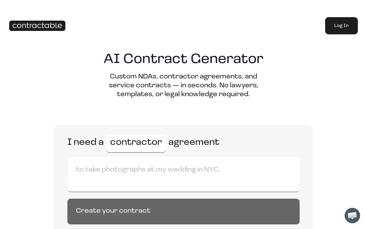 Contractable — preview screenshot