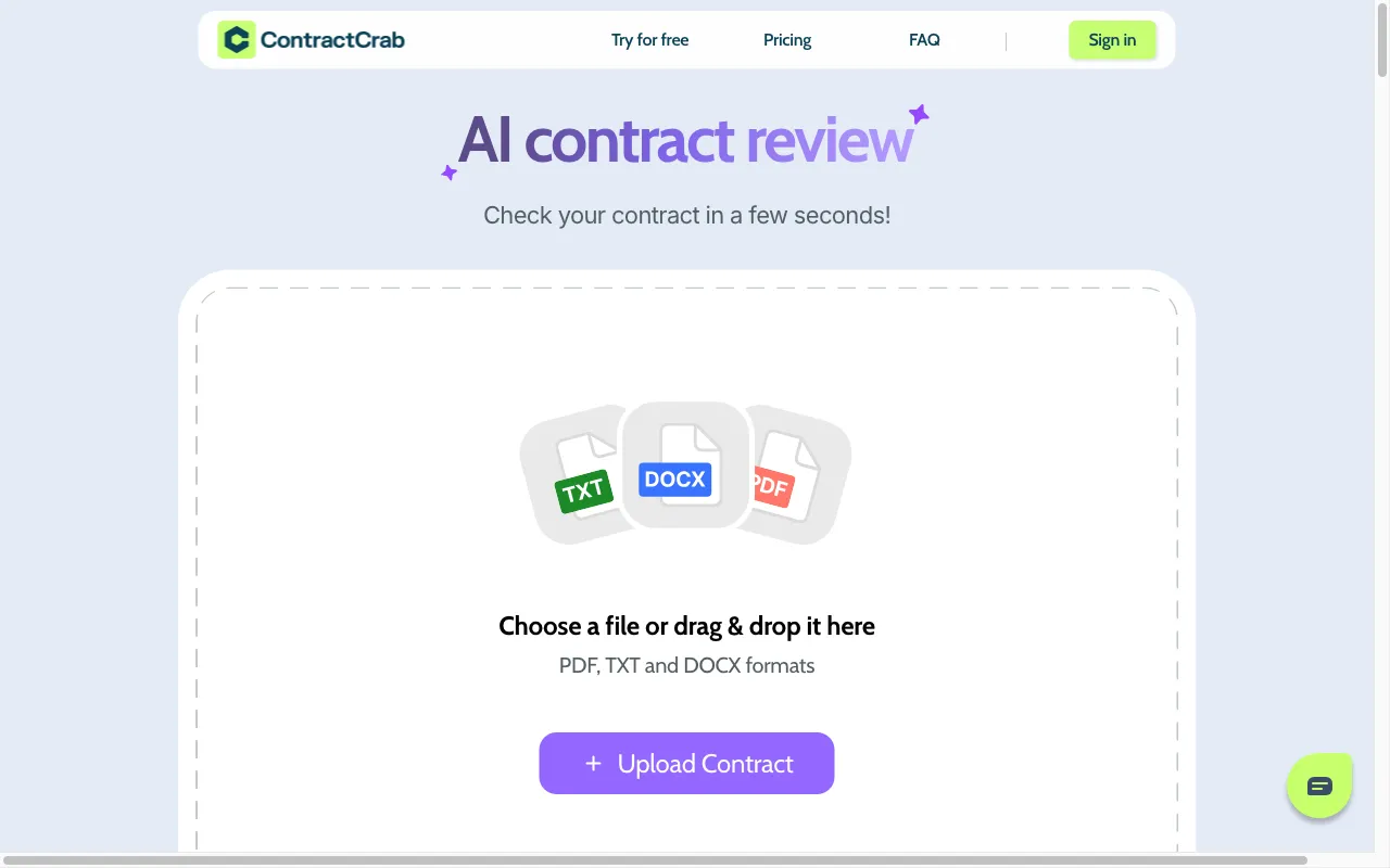 ContractCrab — preview screenshot