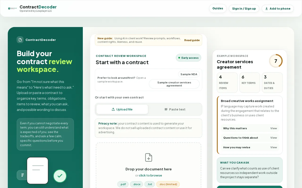 ContractDecoder — preview screenshot