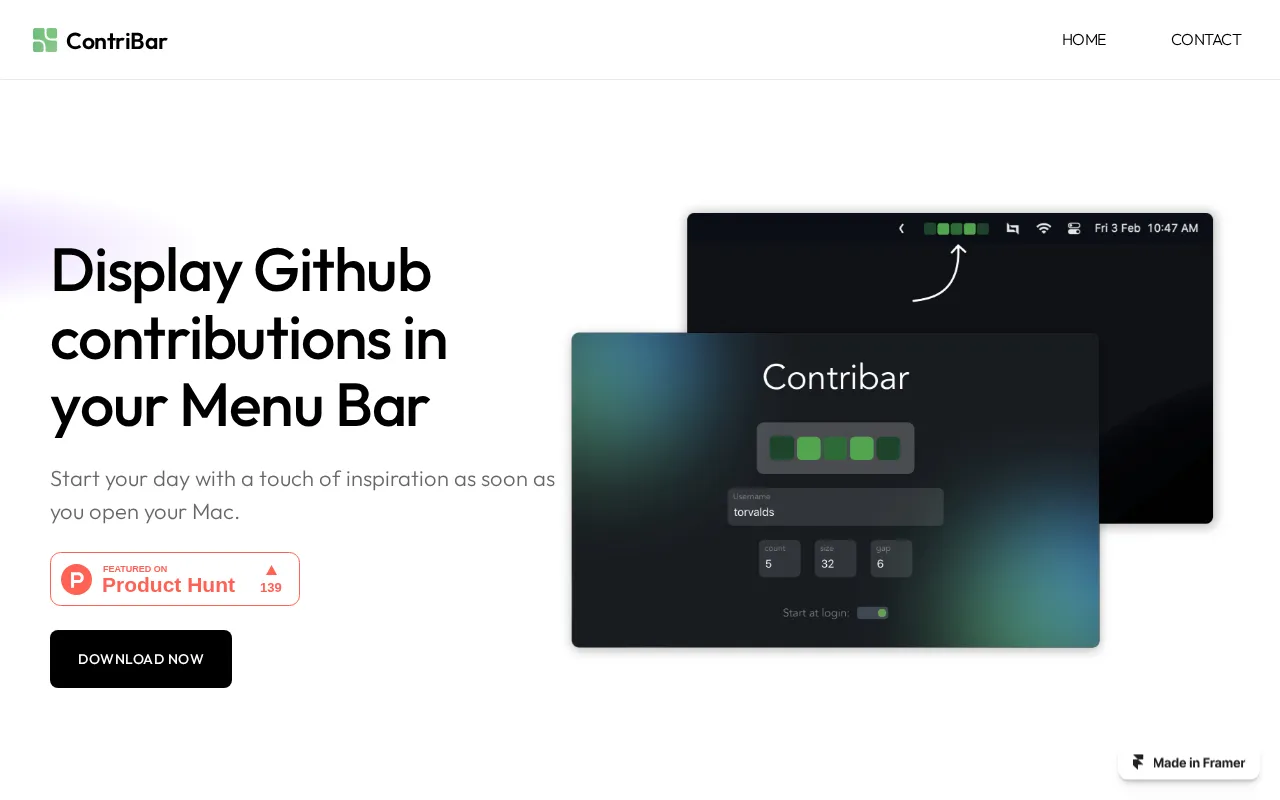 Contribar — preview screenshot