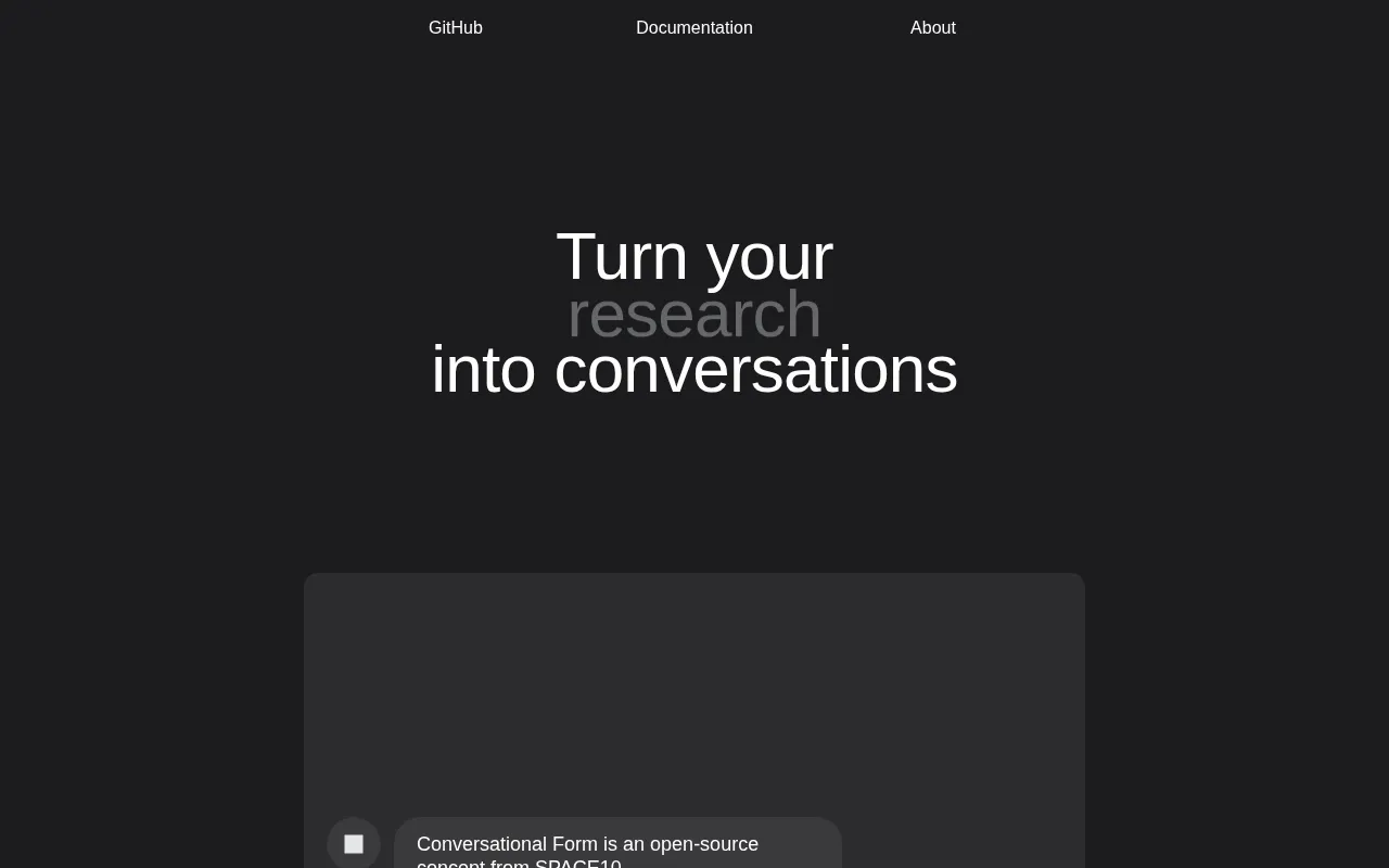 Conversational Form — preview screenshot
