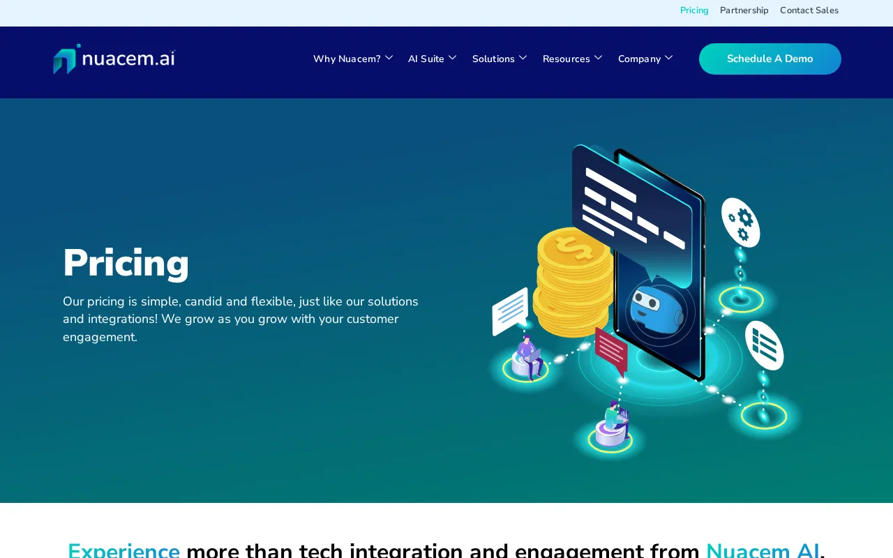 Nuacem AI — pricing page