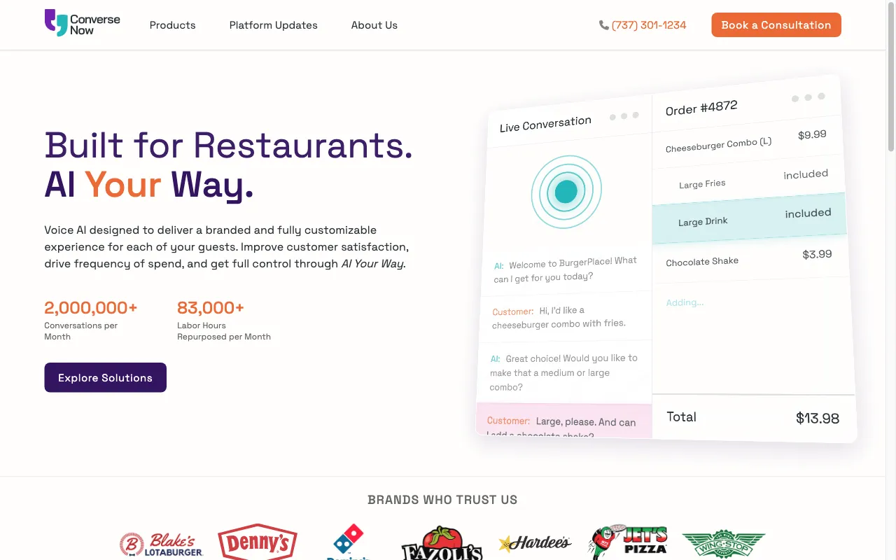 ConverseNow AI — preview screenshot