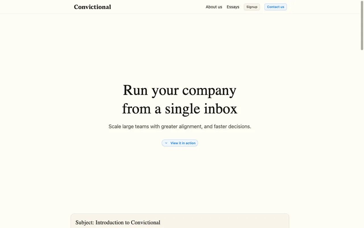 Convictional — preview screenshot