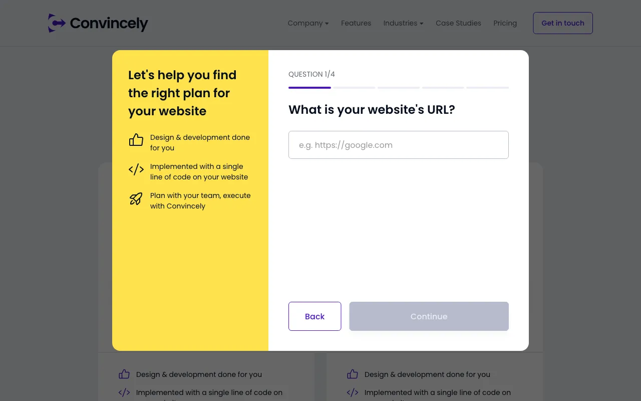 convincely.com — pricing page