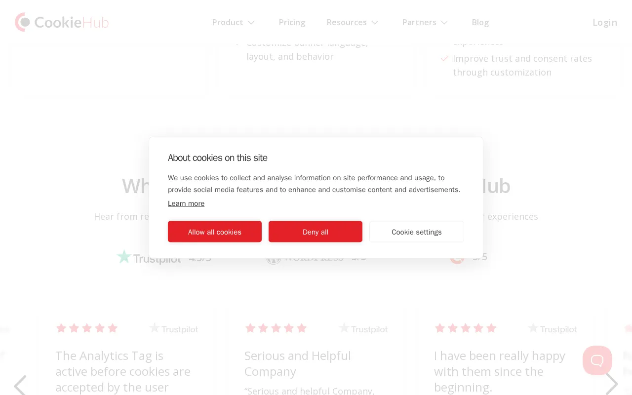 CookieHub — preview screenshot
