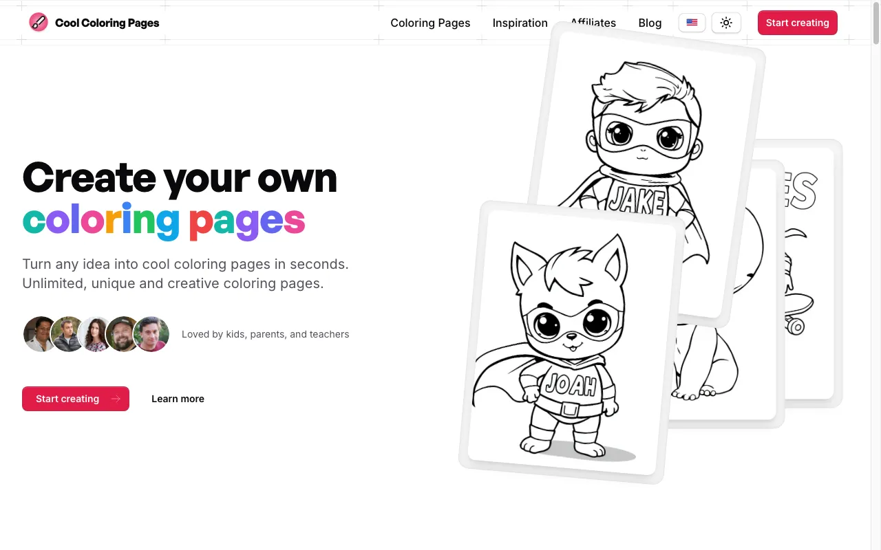 Cool Coloring Pages — preview screenshot