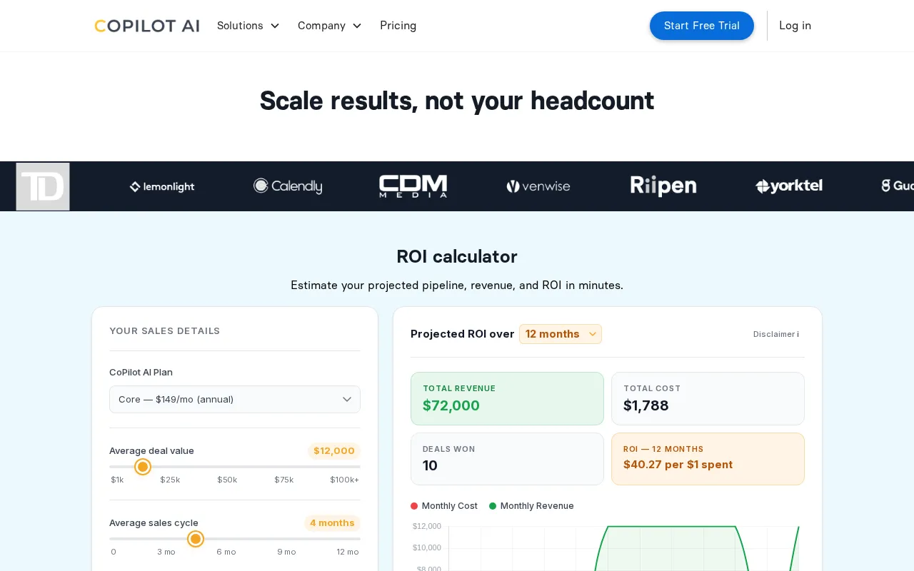 CoPilot AI — pricing page