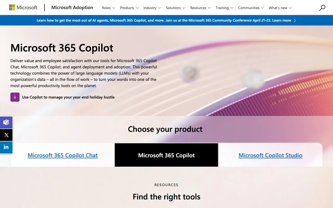 Copilot for Microsoft 365 — preview screenshot