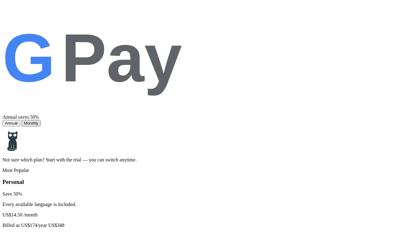 Copycat Cafe — pricing page