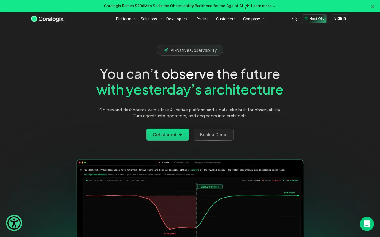 Coralogix — preview screenshot