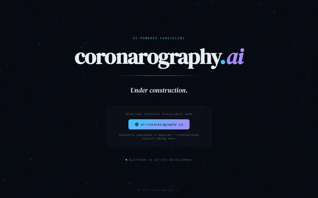 coronarography.ai — preview screenshot