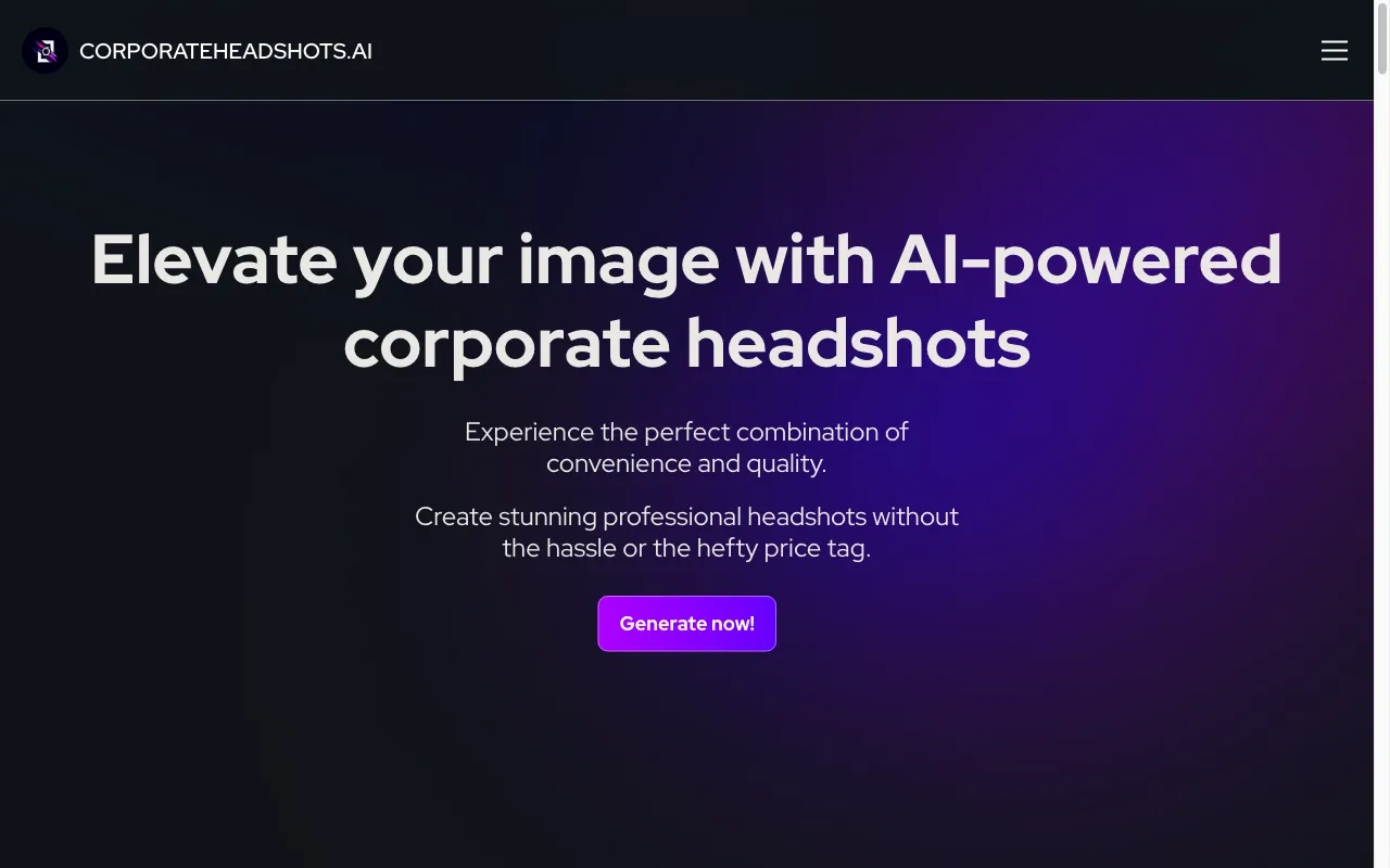 CORPORATEHEADSHOTS.AI — preview screenshot
