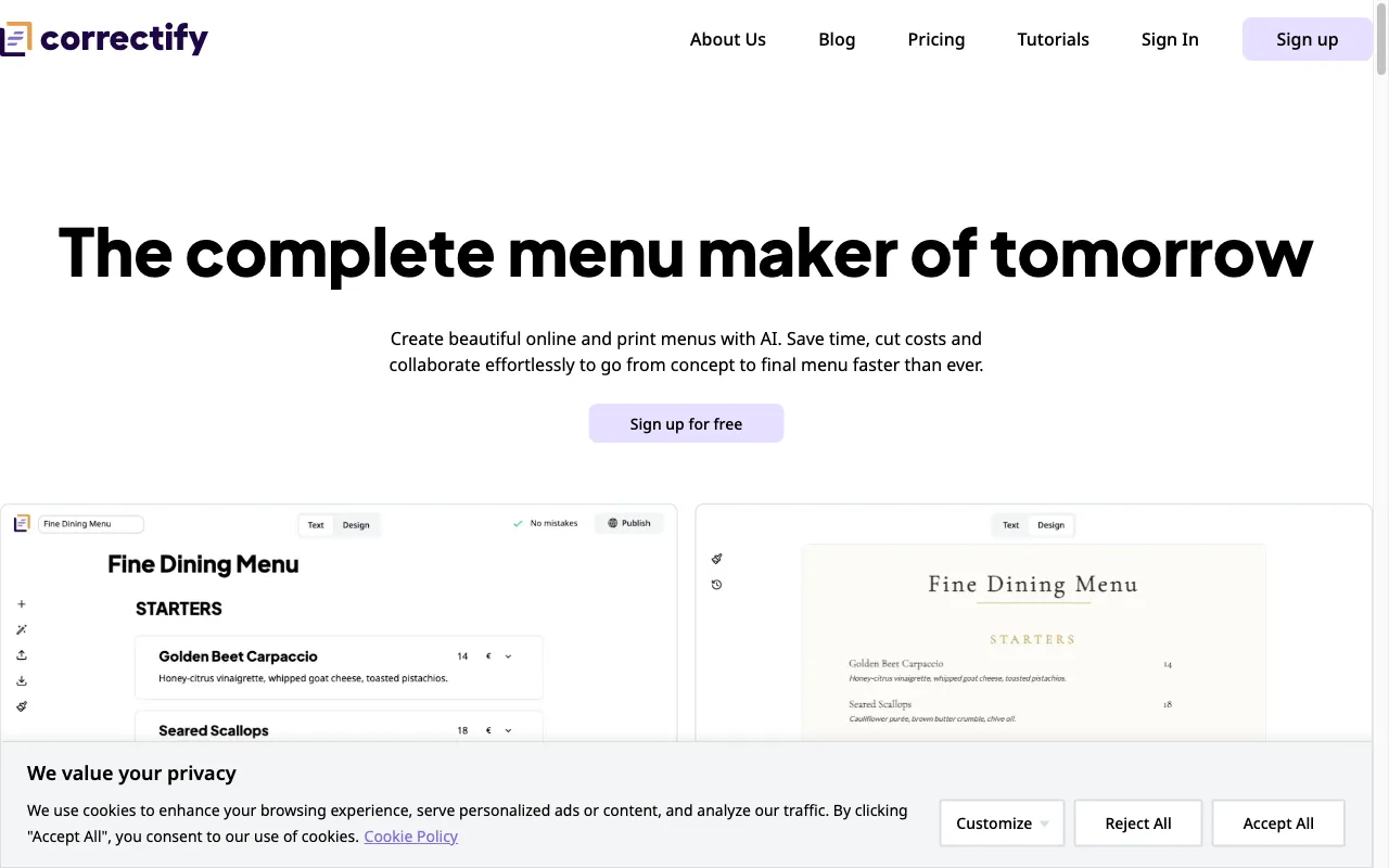 Correctify — preview screenshot
