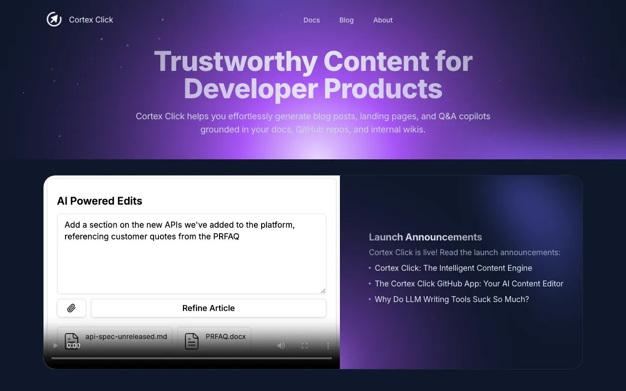 Cortex Click — preview screenshot