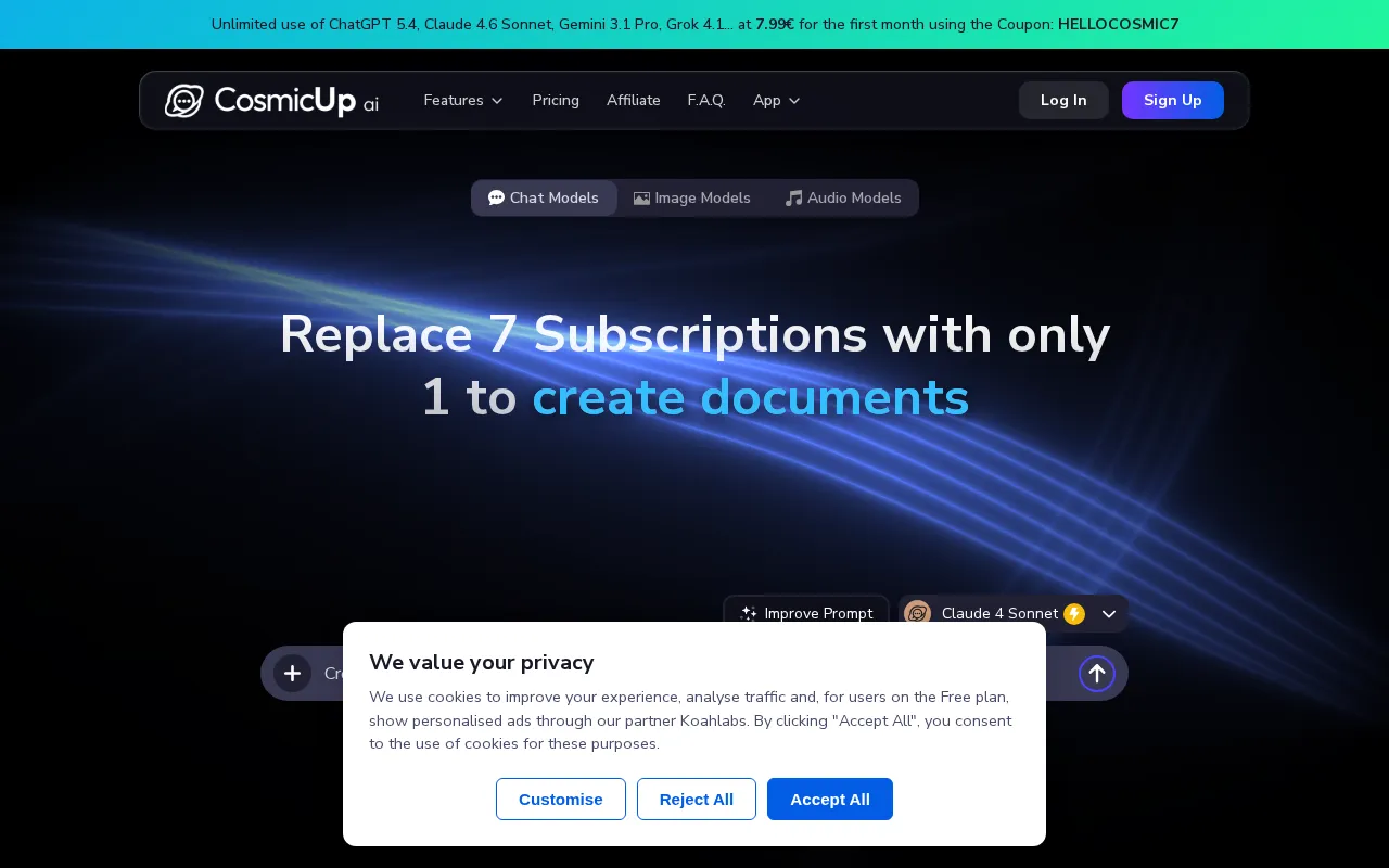 CosmicUp — preview screenshot