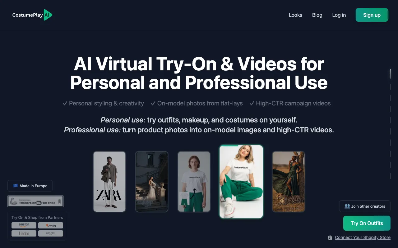 CostumePlay AI — preview screenshot