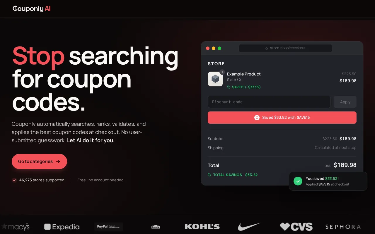 Couponly AI — preview screenshot