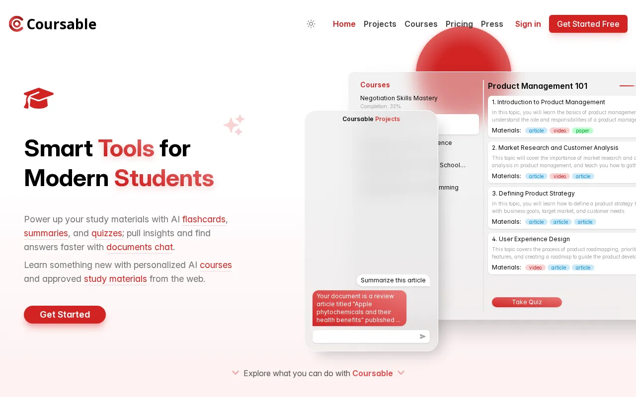 Coursable.io — preview screenshot
