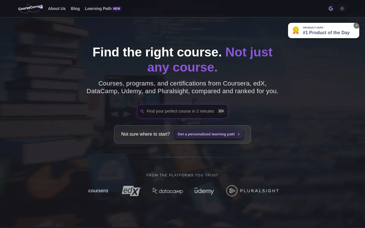 CourseCorrect — preview screenshot