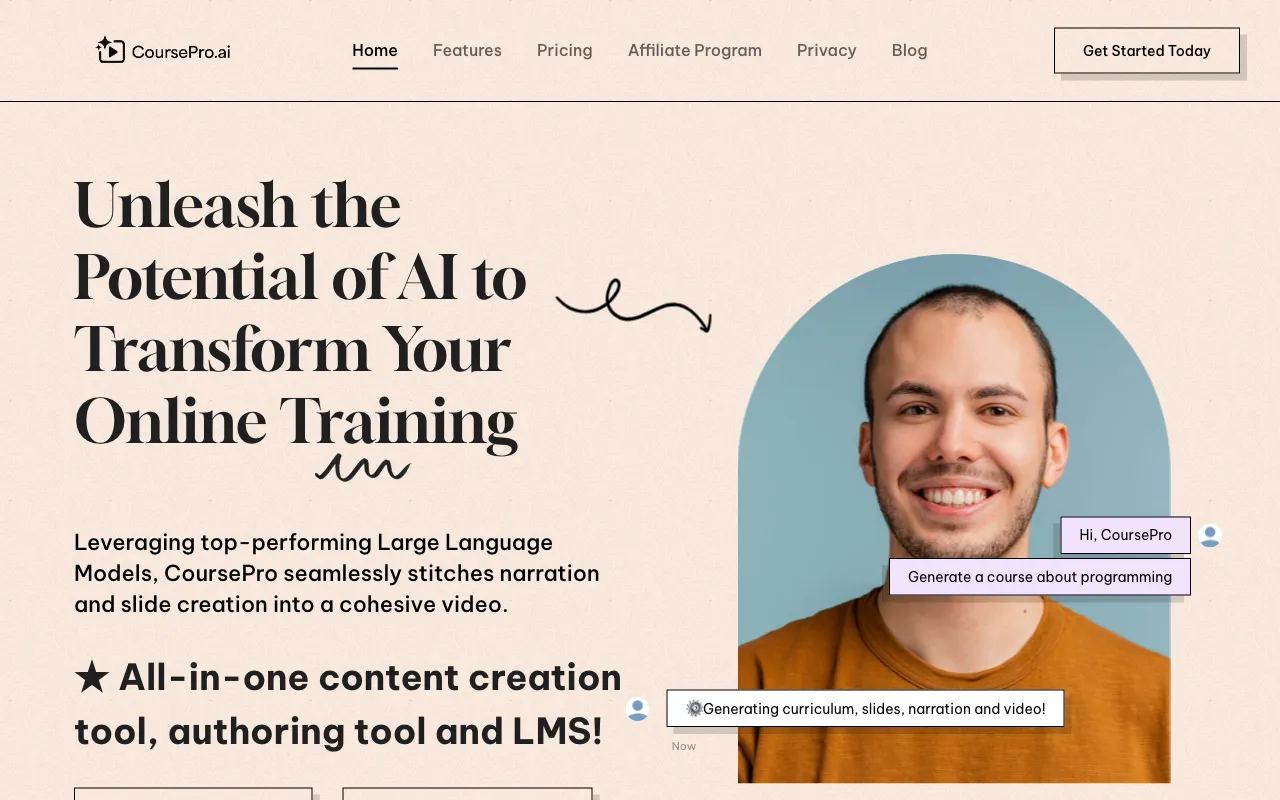 CoursePro.ai — preview screenshot