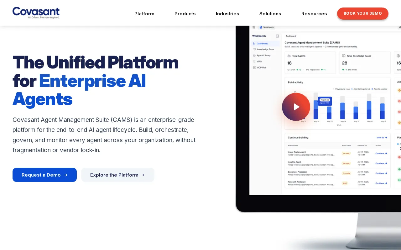 Covasant Agent Management Suite — preview screenshot
